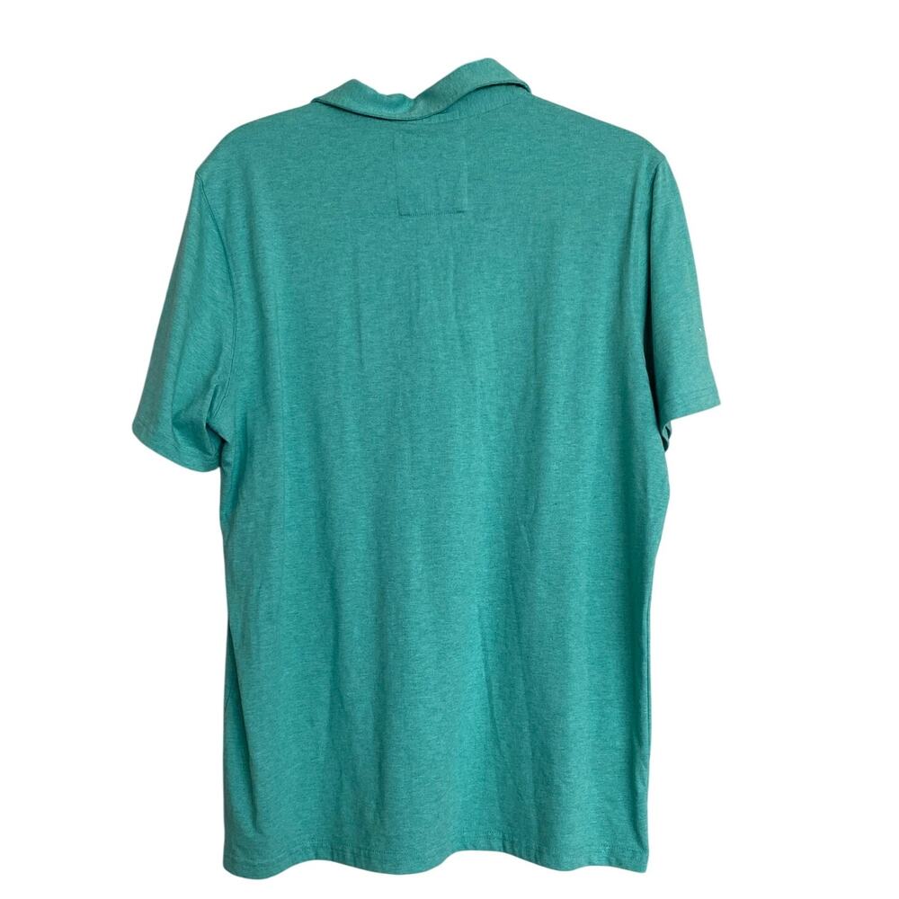 PRANA Men's Short Sleeve Adder Pocket Polo Shirt Green Size M - Picture 2 of 5